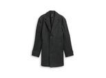 TOM TAILOR Herren Wollmantel mit Reverskragen, schwarz, Meliert, Gr. M