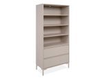 Mid.you Regal , Kaschmir , Metall , 3 Fächer , 2 Schublade(n) Schubladen , 77.5x165x40 cm , Wohnzimmer, Regale, Bücherregale