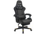 BX Gaming Gamingstuhl, Schwarz, Metall, Kunststoff, Textil, Drehkreuz, 63x114x62 cm, Sitzfläche 360° drehbar, inklusive Armlehnen, Kinder- & Jugendzimmer, Jugendmöbel, Gamingstühle