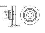 ATE Bremsscheibe 24011003131 voll 280mm 10mm für Ford