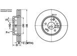 ATE Bremsscheibe 24012501071 belüftet 294mm 25mm für Mercedes