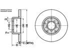 ATE Bremsscheibe 24011301121 voll 273mm 13mm für Mercedes