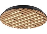 OTTO HOME Deckenleuchte "Ullii Akustikpaneele", braun (holz, natur), 1, Ø 40cm H: 5,7cm, 4 Stk., Leuchten, schwarze LED Diffuser, Holz, Akustik, Paneele, 3000K - Ø 40 cm, Deckenleuchte