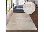 Teppich OTTO HOME "Ariano, dezenter Glanz mit Hoch-Tief-Struktur" Gr. 1, beige, B:60cm H:12mm L:90cm, Kunstfaser, Teppiche, Teppich, Vintage Design, Schrumpf Carving-Effekt, Wohnzimmer, Schlafzimmer