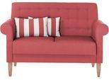 Küchensofa HOME AFFAIRE "Scalea", rot, B:147cm H:99cm T:76cm, 60% Polyester, 40% Baumwolle;Webstoff (80% Polyester / 20% Baumwolle);Struktur Karo (100% Polyester), Sofas, Küchensofa, inkl. 2 Stk. Zierkissen, in verschiedenen Stoffen und Farben