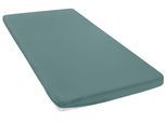 Spannbettlaken OTTO HOME "Topper Basic, in Gr. 90x200, 140x200 oder 180x200 cm", jade, B:160cm L:200cm, Baumwoll-Jersey, Obermaterial: 100% Baumwolle, Bettlaken, Spannbettlaken, Baumwolle, Matratzen bis 8 cm Höhe, Bettlaken, Spannbetttuch, Laken