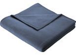 Wohndecke BIEDERLACK "Cotton Home", blau (graublau), B:150cm L:200cm, Baumwolle, Kunstfaser, Wohndecken, Wohndecke, im Uni Design, Kuscheldecke
