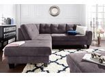 Ecksofa SIT & MORE "Varese L-Form", grau (fango), B:240cm H:91cm T:214cm, Luxus-Microfaser (100% Polyester)IStruktur fein (100% Polyester)IFlachgewebe (95% Polyester, 5% Polyamid), Sofas, Ecksofa, mit Federkern, wahlweise mit Bettfunktion und Stauraum