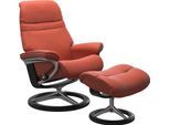Relaxsessel STRESSLESS "Sunrise", braun (henna), B:79cm H:103cm T:73cm, Sessel, Relaxsessel, mit Signature Base, Größe S, Gestell Schwarz