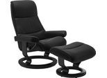 Relaxsessel STRESSLESS "View", schwarz (schwarz paloma), B:82cm H:108cm T:81cm, Leder BATICK: BATICK ist ein leicht korrigiertes, durchgefärbtes und genarbtes Möbelleder, bei dem die meisten Unebenheiten und Spuren in der Regel entfernt wurden.;Leder PALOMA: PALOMA ist ein durchgefärbtes Semianilin-Möbelleder mit natürlicher Narbung.;ROHLEDER Stoff Q2 FARON: Ein fester zuverlässiger Bouclé mit ein