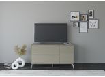 Lowboard "Reno", beige (taupe matt lack, glas taupe glanz), B:137cm H:78cm T:42cm, Glas, Holzwerkstoff, SET ONE BY MUSTERRING, Sideboards, Lowboard, Mit Winkelfuß in diversen Farben, 78 cm Höhe & Farbauswahl