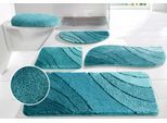Badematte OTTO HOME "Josie, Badvorleger, Badezimmer Teppich" Gr. 2, verlauftürkis, H:20mm, Polyester, Badematten, Badematte, Badteppich, Badematten, rechteckig, rund & als 3-tlg. Set erhältlich
