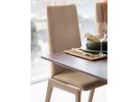 Polsterstuhl STRESSLESS "Laurel", braun (almond paloma, eiche natur), B:57cm H:105cm T:60cm, Leder PALOMA: PALOMA ist ein durchgefärbtes Semianilin-Möbelleder mit natürlicher Narbung., Stühle, Polsterstuhl, High Back, Größe L, mit abgerundeten Beinen in Eiche natur