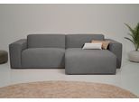 Ecksofa OTTO HOME "Koa, 228 cm, L-Form, Modulsofa in Cord, Chenille, Struktur, Webstoff", grau (dunkelgrau), B:228cm H:88cm T:159cm, 100% Polyester, Sofas, Ecksofa, Designsofa, weicher Lounge-Sitzkomfort, Welleunterfederung, bodentief