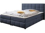 Boxbett HOME AFFAIRE "Niemes inkl. Bettkasten und Topper, auch in Überlänge erhältlich", denim, blau, B:172cm L:230cm, Komplettbetten, Boxbett, Boxbett mit Bettkasten, inkl. Topper