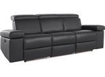 3-Sitzer HOME AFFAIRE "Kilado", schwarz, B:229cm H:98cm T:99cm, Sofas, 3-Sitzer, mit 2x Relaxfunktion, verstellbarer Armlehne, Kopfteilverstellung