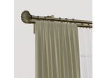 Gardinenstange INDEKO "Volterra", gold (altmessingfarben), L:200cm Ø:16mm, Eisen, Gardinenstangen, Gardinenstange