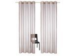 Gardine OTTO HOME "Dimona" Gr. 3, grau (taupe), B:140cm H:225cm, Voile, Polyester, Gardinen, Gardine, 2er-Set, transparent, Voile, Polyester