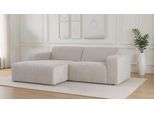Ecksofa OTTO HOME "Koa, 228 cm, L-Form, Modulsofa in Cord, Chenille, Struktur, Webstoff", cream, B:228cm H:88cm T:159cm, 100% Polyester, Sofas, Ecksofa, Designsofa, weicher Lounge-Sitzkomfort, Welleunterfederung, bodentief