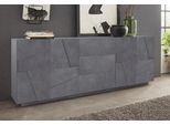 Sideboard HOME AFFAIRE "PING", grau (zement), B:224cm H:86cm T:44cm, Sideboards, Sideboard, Breite 224 cm