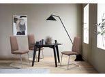 Polsterstuhl STRESSLESS "Laurel", braun (mole batick, chrom matt), B:53cm H:105cm T:60cm, Leder BATICK: BATICK ist ein leicht korrigiertes, durchgefärbtes und genarbtes Möbelleder, bei dem die meisten Unebenheiten und Spuren in der Regel entfernt wurden., Stühle, Polsterstuhl, High Back, Größe L, mit Beinen aus Stahl in Chrom matt