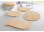 Badematte OTTO HOME "Merida, Badvorleger, Badezimmer Teppich" Gr. 80, beige (sand), H:32mm, Kunstfaser, Badematten, Badematte, Badteppich, Uni Farben, rechteckig, rund & als 2-tlg. Set erhältlich