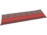 Bankauflage GO-DE, rot (rot, grau), B:148cm H:6cm T:45cm, Bezug: 65% Polyester, 35% Baumwolle, Polsterauflagen, Bankauflage