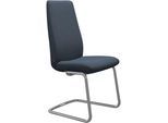 Polsterstuhl STRESSLESS "Laurel", blau (blau dinamica, schwarz matt), B:53cm H:105cm T:60cm, Microfaser DINAMICA (88% Polyester, 12% Polyurethan), Stühle, Polsterstuhl, High Back, Größe L, mit Beinen aus Stahl in Schwarz matt