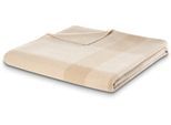 Wohndecke BIEDERLACK "Plaid Crossweft beige", beige, B:150cm L:200cm, Wolle, Wohndecken, Wohndecke, mit fühlbarer Webstruktur
