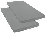 Spannbettlaken OTTO HOME "Topper Basic, in Gr. 90x200, 140x200 oder 180x200 cm", grau (mittelgrau), B:90cm L:200cm, Baumwoll-Jersey, Obermaterial: 100% Baumwolle, Bettlaken, Spannbettlaken, Baumwolle, Matratzen bis 8 cm Höhe, Bettlaken, Spannbetttuch, Laken