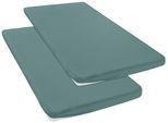 Spannbettlaken OTTO HOME "Topper Basic, in Gr. 90x200, 140x200 oder 180x200 cm", jade, B:90cm L:200cm, Baumwoll-Jersey, Obermaterial: 100% Baumwolle, Bettlaken, Spannbettlaken, Baumwolle, Matratzen bis 8 cm Höhe, Bettlaken, Spannbetttuch, Laken