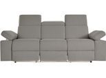 3-Sitzer HOME AFFAIRE "Kilado", grau, B:229cm H:98cm T:99cm, Struktur fein (95% Polyester 5%Nylon), Sofas, 3-Sitzer, mit 2x Relaxfunktion, verstellbarer Armlehne, Kopfteilverstellung
