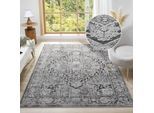 Teppich OTTO HOME "Kylan, Hoch-Tief-Struktur, dezenter Glanz", grau, B:300cm H:9mm L:400cm, Kunstfaser, Teppiche, Teppich, Schrumpf-Garn-Effekt, im Vintage-Look, dichte Qualität, Wohnzimmer