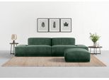 Big-Sofa TRENDMANUFAKTUR "Braga, toller Sitzkomfort, Designsofa", grün (winter moss), B:300cm H:72cm T:107cm, Sofas, Big-Sofa, in moderner Optik, mit hochwertigem Kaltschaum