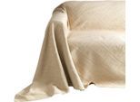 Tagesdecke PEREIRA DA CHUNA Gr. 3, grau (taupe), B:330cm L:250cm, 100% Baumwolle, Tagesdecken, Tagesdecke