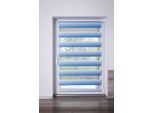 Doppelrollo K-HOME "mit schönen Farbverlauf", blau, weiß, weiß, B:105cm H:150cm, Polyester, Rollos, Doppelrollo