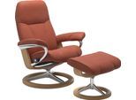 Relaxsessel STRESSLESS "Consul", rot (henna paloma), B:78cm H:97cm T:70cm, Leder BATICK: BATICK ist ein leicht korrigiertes, durchgefärbtes und genarbtes Möbelleder, bei dem die meisten Unebenheiten und Spuren in der Regel entfernt wurden.;Leder PALOMA: PALOMA ist ein durchgefärbtes Semianilin-Möbelleder mit natürlicher Narbung.;ROHLEDER Stoff Q2 FARON: Ein fester zuverlässiger Bouclé mit einem st