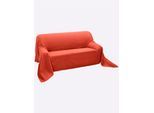 Tagesdecke PEREIRA DA CHUNA Gr. 3, orange (terra), B:330cm L:250cm, 100% Baumwolle, Tagesdecken, Tagesdecke