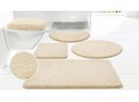 Badematte OTTO HOME "Merida, Badvorleger, Badezimmer Teppich" Gr. 7, creme, H:32mm, Kunstfaser, Badematten, Badematte, Badteppich, Uni Farben, rechteckig, rund & als 2-tlg. Set erhältlich