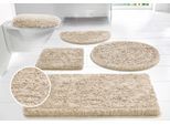Badematte OTTO HOME "Micro exclusiv, Badvorleger, Badezimmer Teppich" Gr. 6, beige, H:55mm, Polyester, Badematten, Badematte, Badteppich, Badematten auch als 3 teiliges Set & rund erhältlich