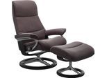 Relaxsessel STRESSLESS "View", rot (bordeaux paloma), B:82cm H:109cm T:81cm, Sessel, Relaxsessel, mit Signature Base, Größe M,Gestell Schwarz