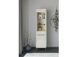 Standvitrine "Reno", beige (kaschmir matt lack, glas kaschmir glanz), B:48cm H:200cm T:42cm, Glas, Holzwerkstoff, SET ONE BY MUSTERRING, Schränke, Standvitrine, Mit Winkelfuß in diversen Farben, 200 cm Höhe & Farbauswahl