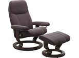Relaxsessel STRESSLESS "Consul", rot (bordeaux paloma), B:72cm H:94cm T:70cm, Leder BATICK: BATICK ist ein leicht korrigiertes, durchgefärbtes und genarbtes Möbelleder, bei dem die meisten Unebenheiten und Spuren in der Regel entfernt wurden.;Leder PALOMA: PALOMA ist ein durchgefärbtes Semianilin-Möbelleder mit natürlicher Narbung.;ROHLEDER Stoff Q2 FARON: Ein fester zuverlässiger Bouclé mit einem