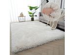 Hochflor-Teppich OTTO HOME "Micro exclusiv Teppich, sehr hoher Flor, weich durch Mikrofaser" Gr. 3, beige (creme), B:120cm H:78mm L:180cm, Kunstfaser, Teppiche, Hochflor-Teppich, sehr weich, flauschig, uni, Wohnzimmer, Schlafzimmer, Kinderzimmer