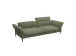 3-Sitzer FLEXLUX "Salino, Funktionssofa, Relaxsofa", grün (moss), B:248cm H:88cm T:105cm, 100% Polyester, Sofas, 3-Sitzer, Sofa mit Arm- und Kopfteil-Verstellungen, Kaltschaum & Stahl-Wellen