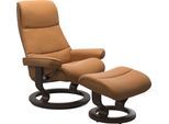 Relaxsessel STRESSLESS "View", braun (new caramel), B:82cm H:108cm T:81cm, Sessel, Relaxsessel, mit Classic Base, Größe M,Gestell Wenge