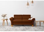 2,5-Sitzer HOME AFFAIRE "Lindgren", rosa (kupfer), B:185cm H:84cm T:93cm, 100% Polyester, Sofas, 2 5-Sitzer, wahlweise mit TV-Funktion, links oder beidseitig, Kopfteilverstellung
