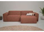 Ecksofa OTTO HOME "Koa, 228 cm, L-Form, Modulsofa in Cord, Chenille, Struktur, Webstoff", rosa (blush), B:228cm H:88cm T:159cm, 100% Polyester, Sofas, Ecksofa, Designsofa, weicher Lounge-Sitzkomfort, Welleunterfederung, bodentief