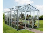 Gewächshaus VITAVIA "Zeus 11900", silber (silberfarben), B:266cm T:473cm, Gewächshäuser, Gewächshaus