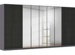 Drehtürenschrank OTTO HOME "Kleiderschrank Schrank Garderobe AGORDO mit Dekor- oder Hochglanzfront", schwarz (graumetallic, effektgrau hochglanz), B:405cm H:210cm T:54cm, Schränke, Drehtürenschrank, durchdachte Innenausstattung, in 8 Breiten und 2 Höhen MADE IN GERMANY